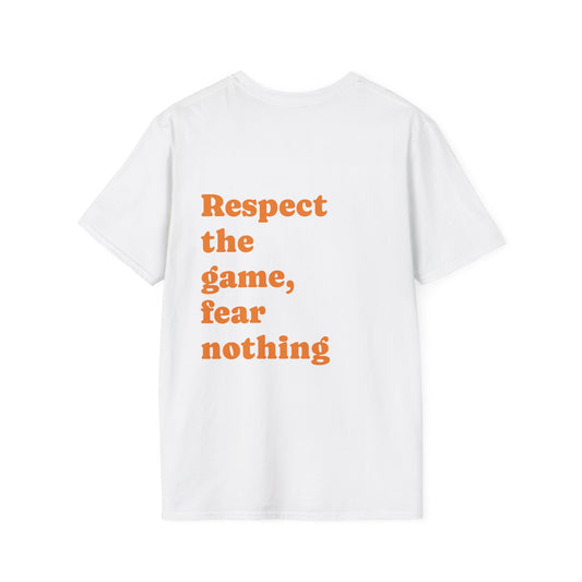 T shirt unisex Blanc et orange